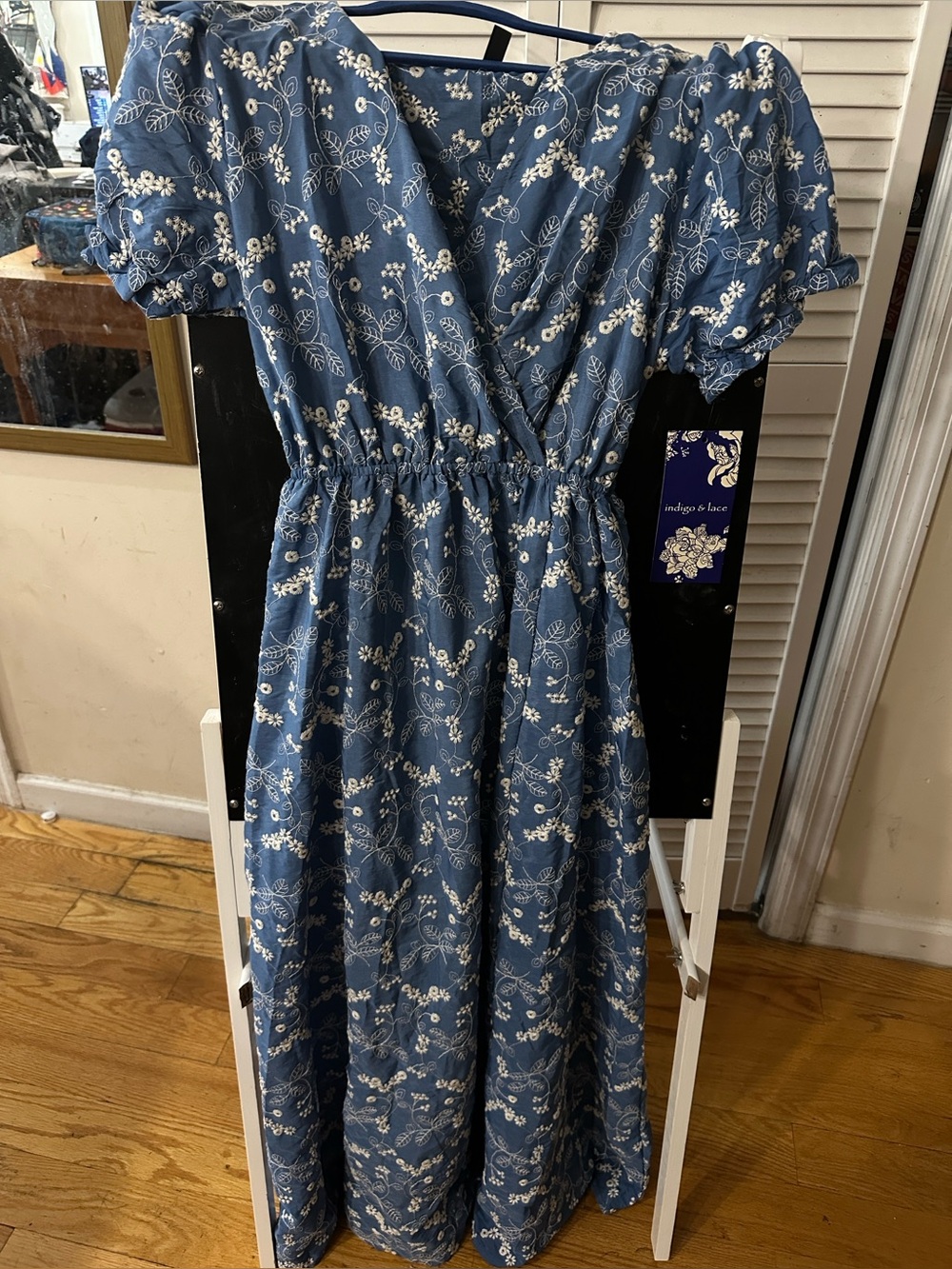 Brand New Indigo&lace Blue Floral Maxi Dress in Size M
